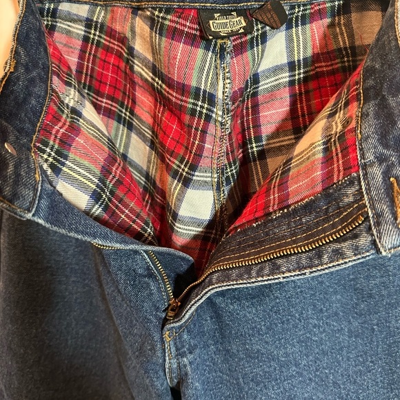 Guide Gear Women's Jeans Sz 8 Med Wash Plaid Flannel Lined Straight Leg Denim - Picture 8 of 10